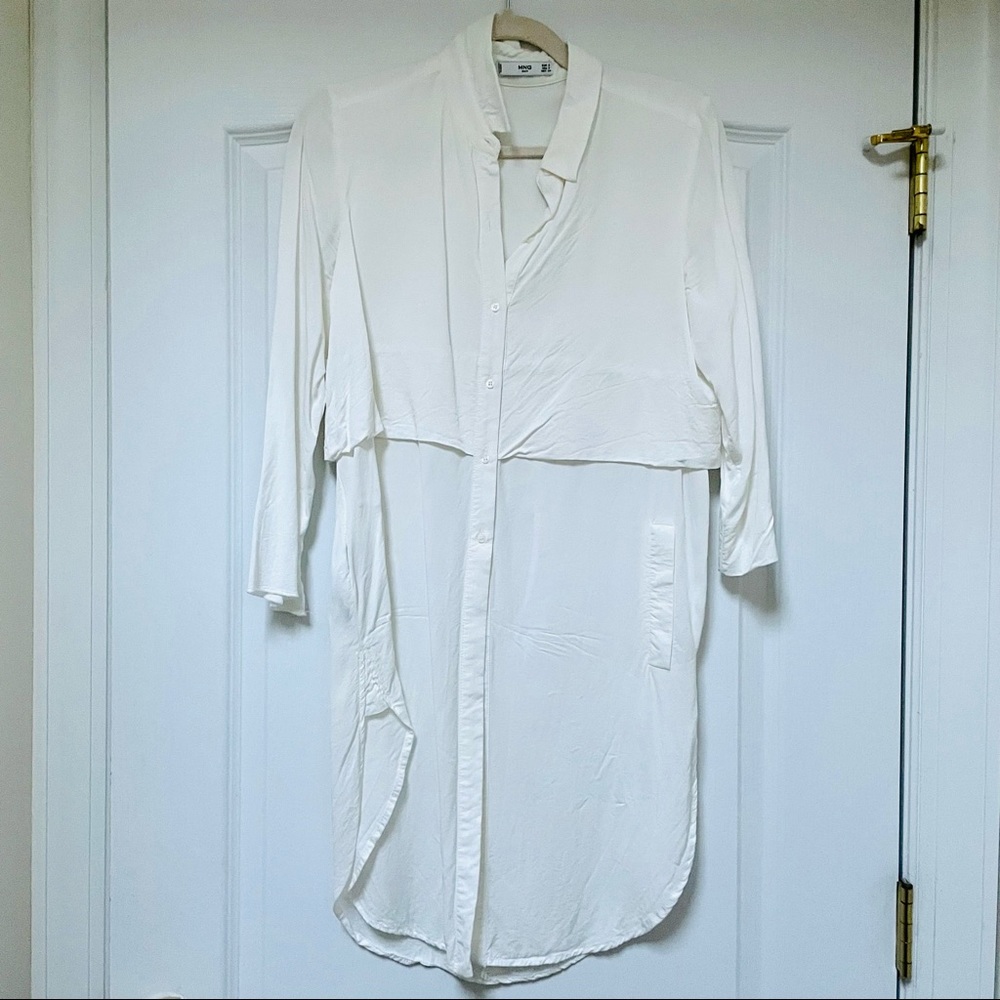 Mango Long White Top (with pockets!)